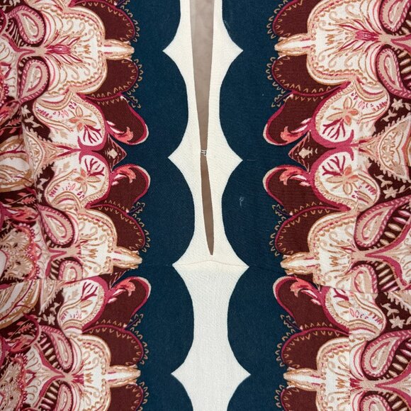 Free People Women 10 Ossie Vibes Tunic Dress Paisley Bell Sleeve Floral Mini - Picture 3 of 11